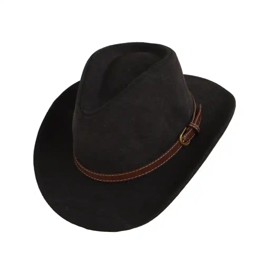 Sombrero Para Hombre Explorador Indiana Jones En Drill Negro