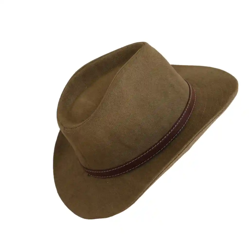 Sombrero Para Hombre Explorador Indiana Jones En Drill Verde