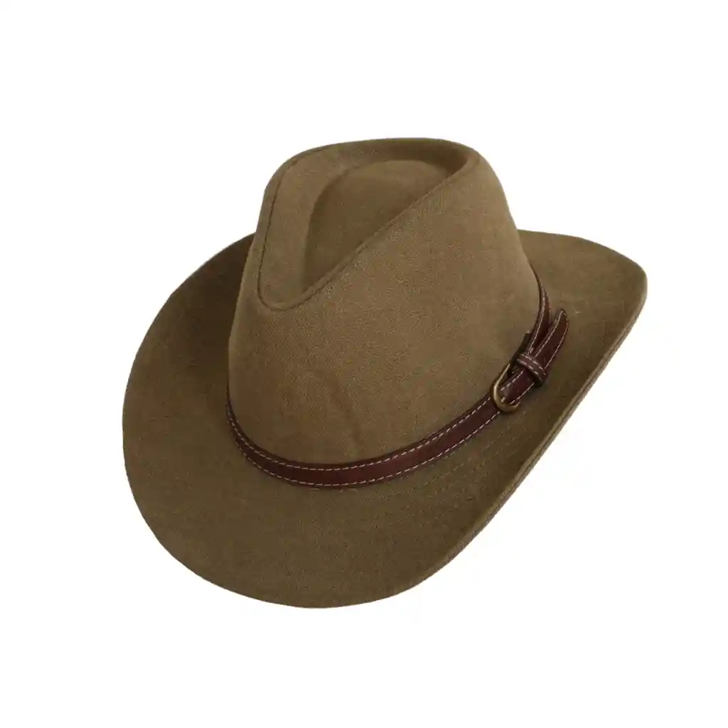 Sombrero Para Hombre Explorador Indiana Jones En Drill Verde