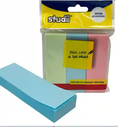 Notas Adhesivas 7.5cm X 2.5cm - 300h, 3 Colores