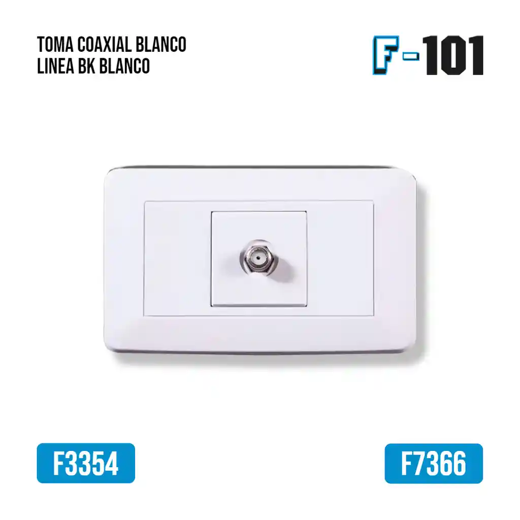 Toma Coaxial Blanco Linea Bk Zfr45