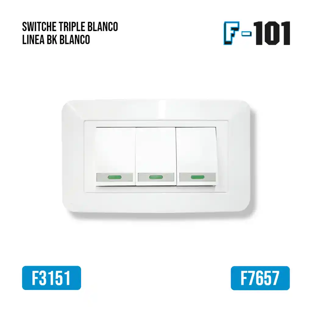 Switche Triple Blanco Linea Bk Zfr40