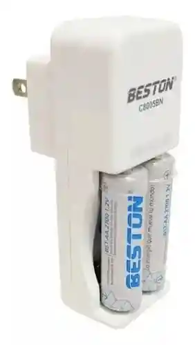 Cargador + 2 Pilas Aa Recargables Beston 2700 Mah / Bst-c8005bn