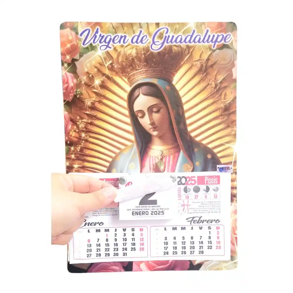 Calendario Almanaque 2025 Virgen De Guadalupe