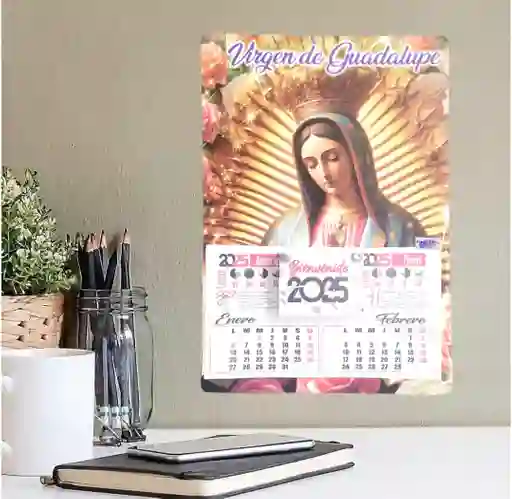 Calendario Almanaque 2025 Virgen De Guadalupe