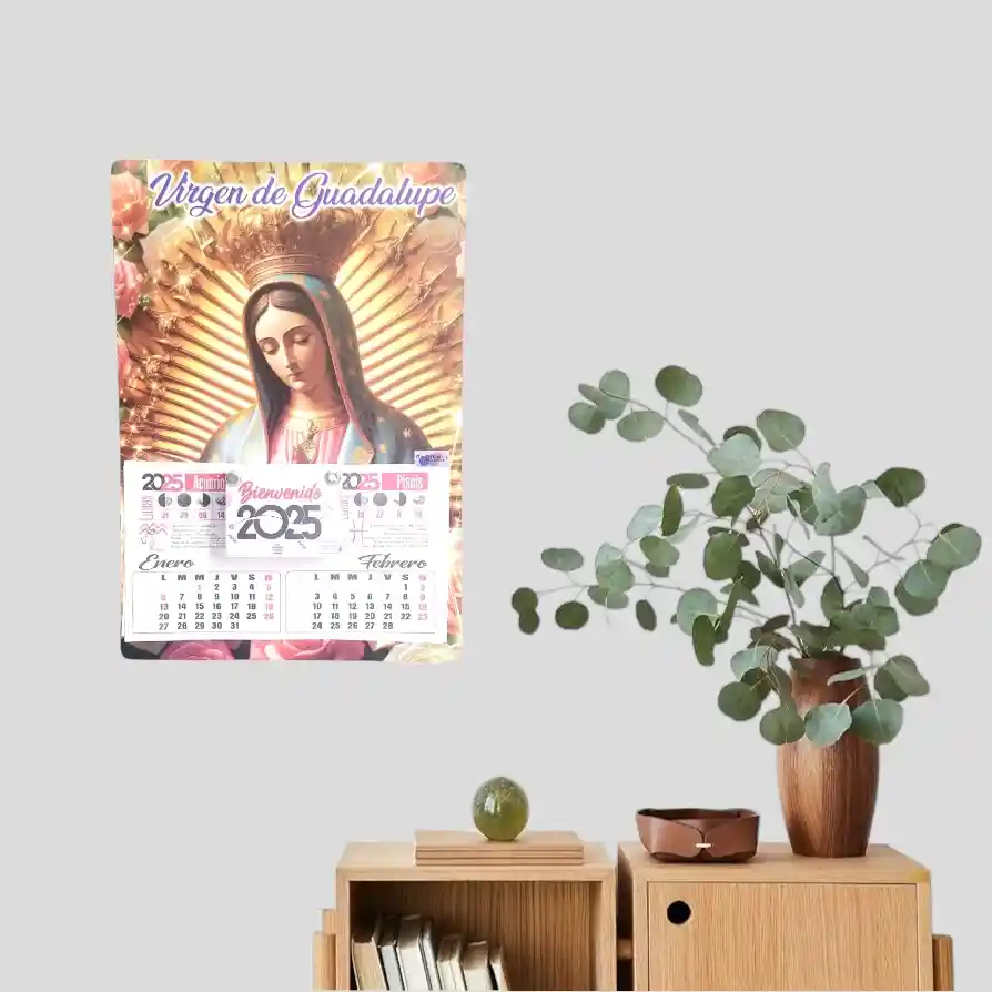 Calendario Almanaque 2025 Virgen De Guadalupe