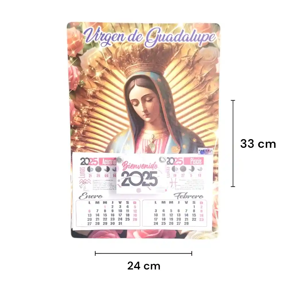 Calendario Almanaque 2025 Virgen De Guadalupe