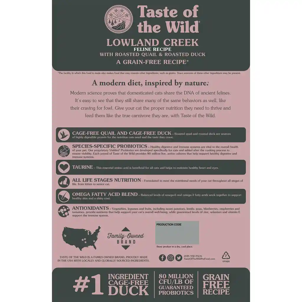 Taste Para Gatos Lowland Creek 500 Gr Taste Gatos Taste Of The Wild Gatos