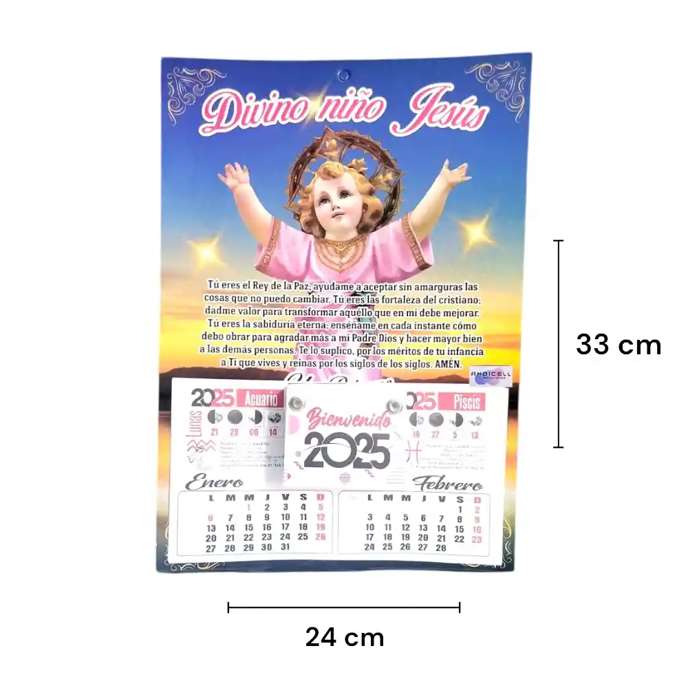 Calendario Almanaque 2025 Divino Niño Jesús