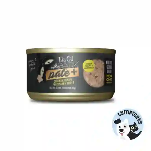 Tiki Cat After Dark Pate Plus - Pollo En Caldo De Pollo - 80 Gr -lata Alimento Húmedo Para Gatos