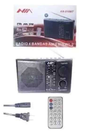 Radio Nia 4 Bandas Con Bluetooth Y Control Remoto An-018