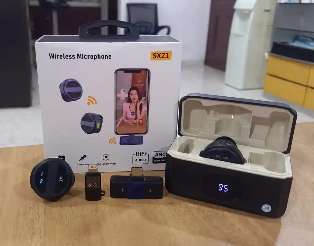Micrófono Inalámbrico Dual Sx21 / Microfono De Solapa Doble Sx21