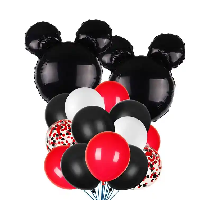 Globos De Cabeza De Mickey Mouse Fiestas Cumpleaños X14