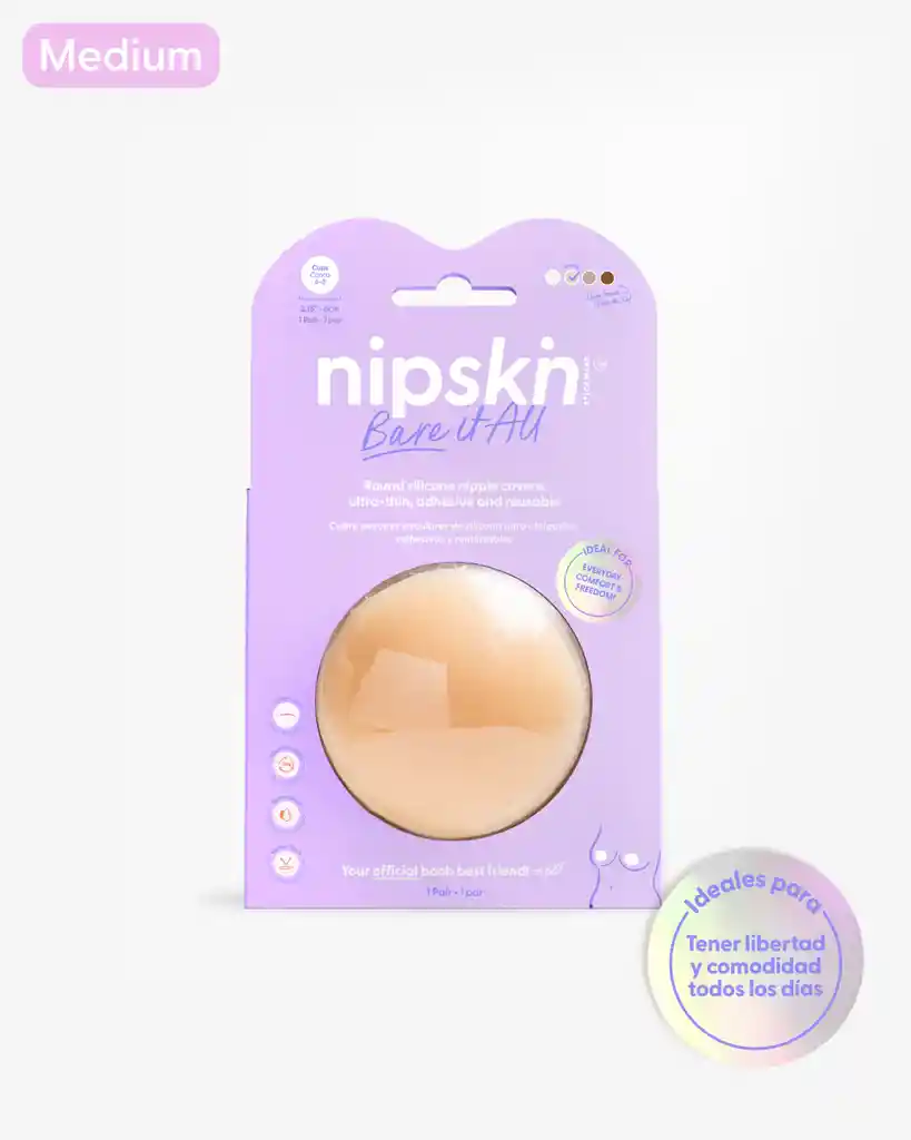 Nipskin Cubre Pezones Silicona M Vainilla