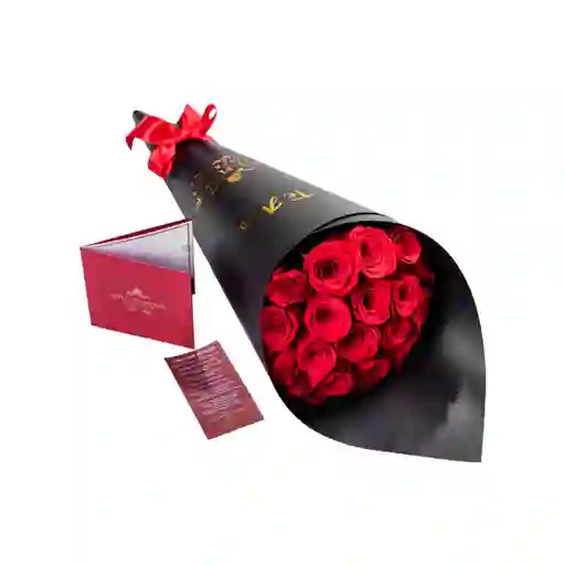 Cono Por 25 Rosas Tradicionales