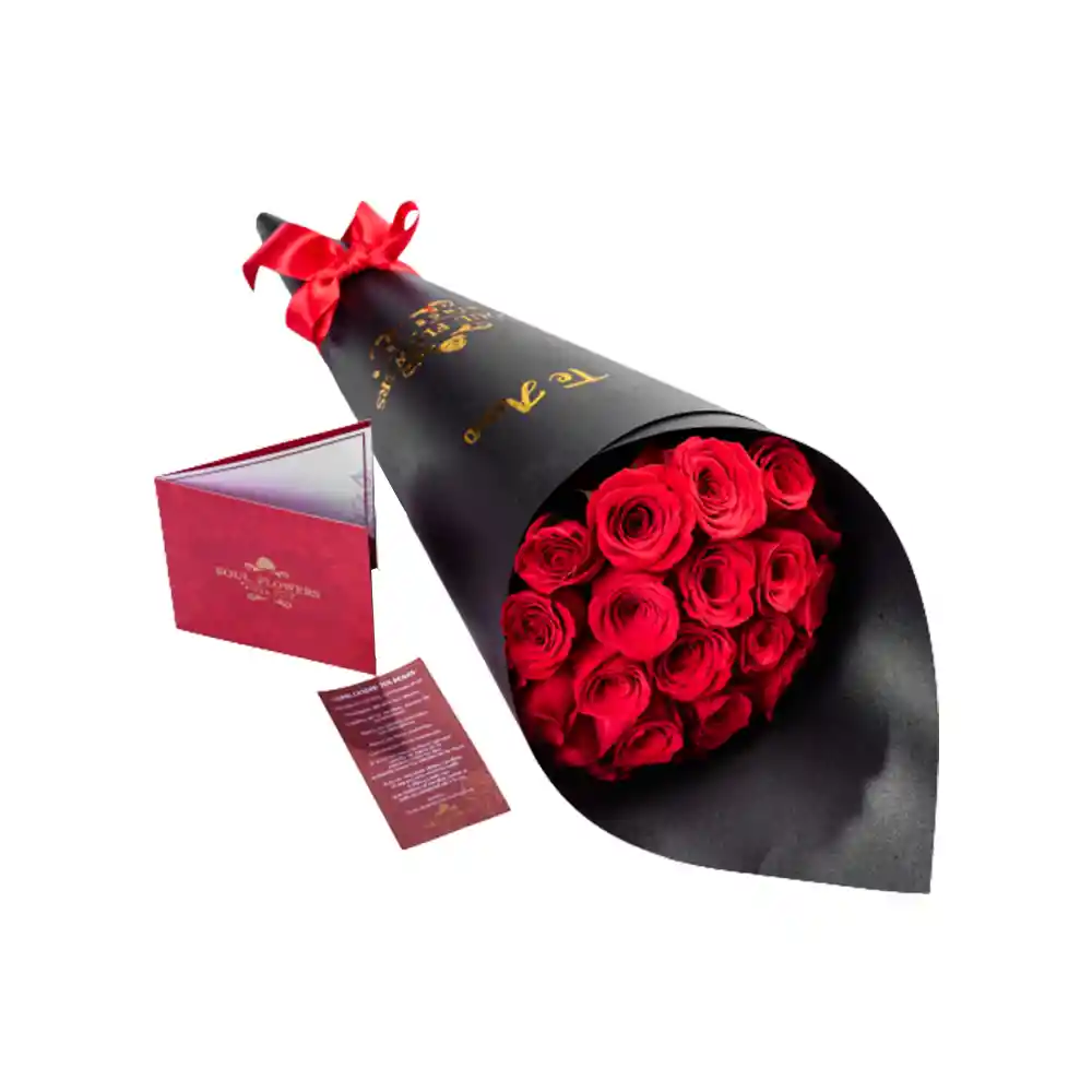 Cono Por 25 Rosas Tradicionales