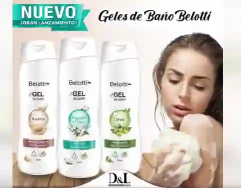 Belotti Gel De Baño/ Algodón Y Talco/oliva Leche/avena X 750ml