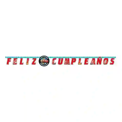 Letrero De Feliz Cumpleaños Cars 1.9m - Sempertex