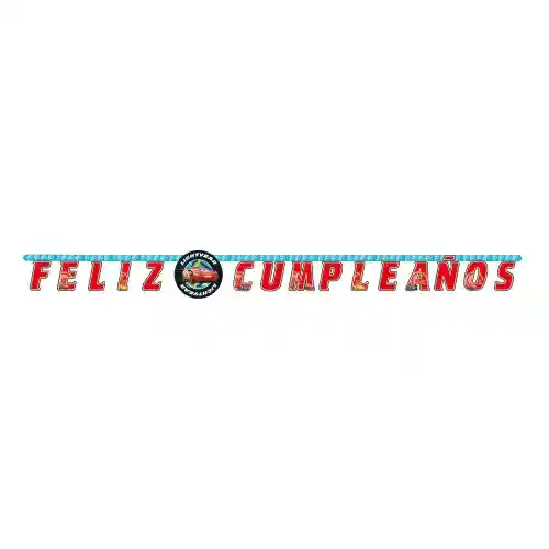 Letrero De Feliz Cumpleaños Cars 1.9m - Sempertex