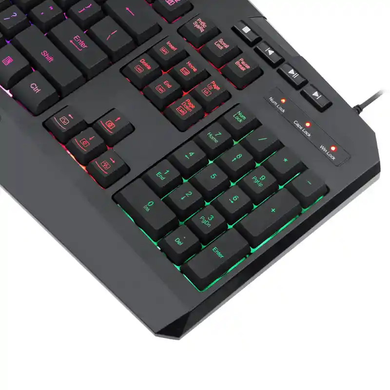 Teclado Gamer Redragon K503a Rgb Harpe Pro Macros Multimedia