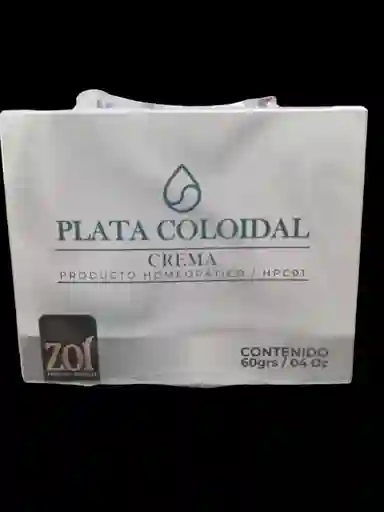 Crema Plata Coloidal X 60 Gms Zoi