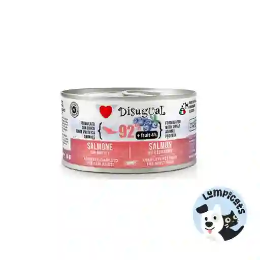 Disugual Dog Fruit - Salmon Y Arandanos Lata Por 150 Gr Alimento Húmedo Para Perros