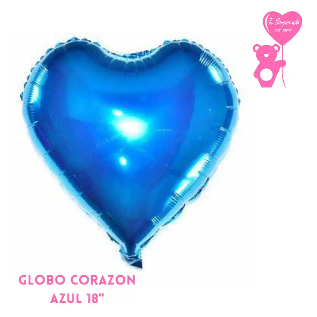 Globo Corazon Azul 18"