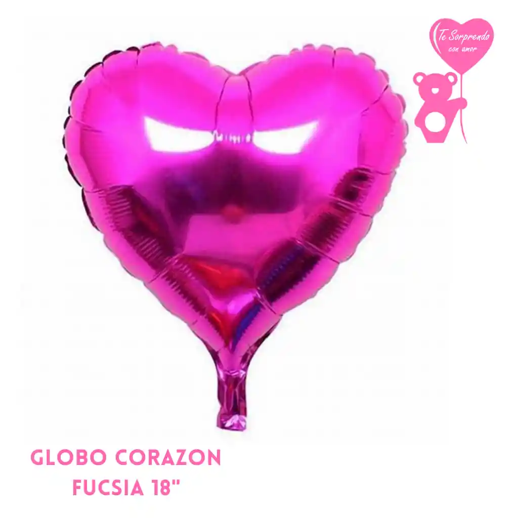 Globo Corazon Fucsia 18"