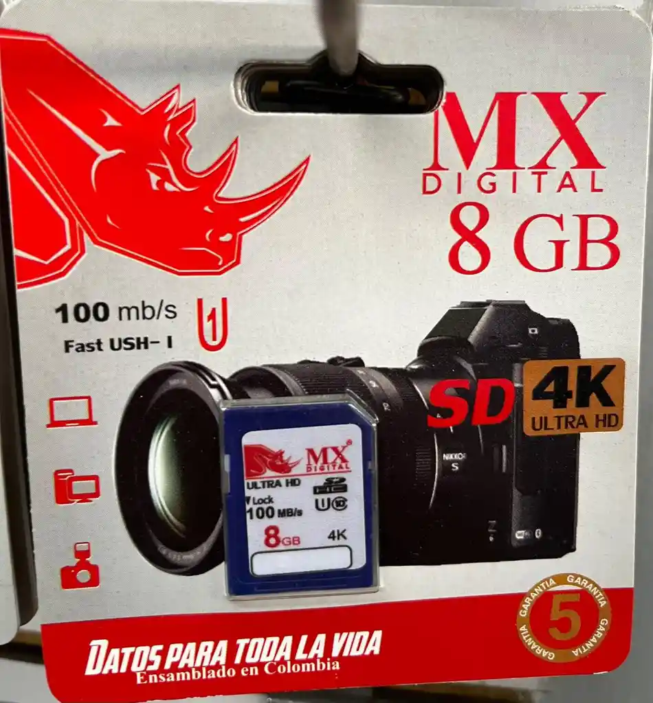 Memoria Sd Mx Digital De 8 Gb 100 Mbs
