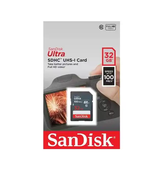 Sd Sandisk 32gb Ultra 100 Mbs C10