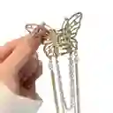 Pinza Gancho Caimán Mariposa Dorada Elegante Para Cabello