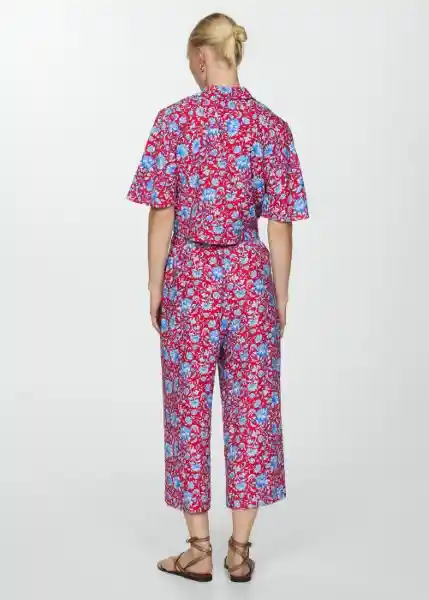 Pantalón Life Rojo Talla M Mujer Mango