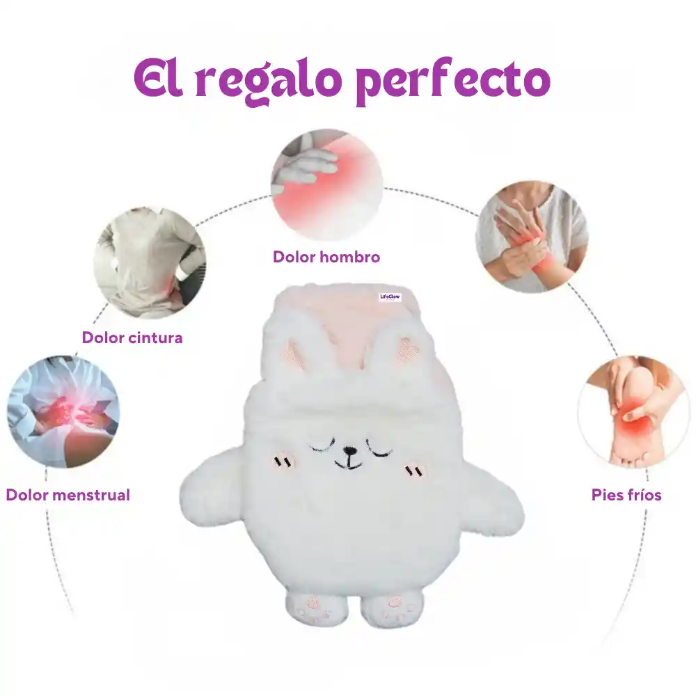 Bolsa Térmica Peluche Agua Caliente Para Cólicos Menstruales