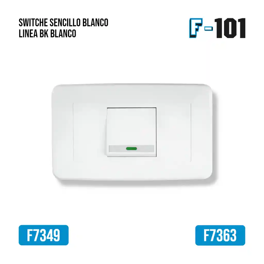 Switche Sencillo Blanco Linea Bk Zfr38