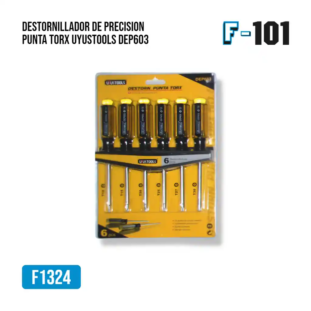 Destornillador De Precision Punta Torx X 6 Pcs Uyustools Dep603