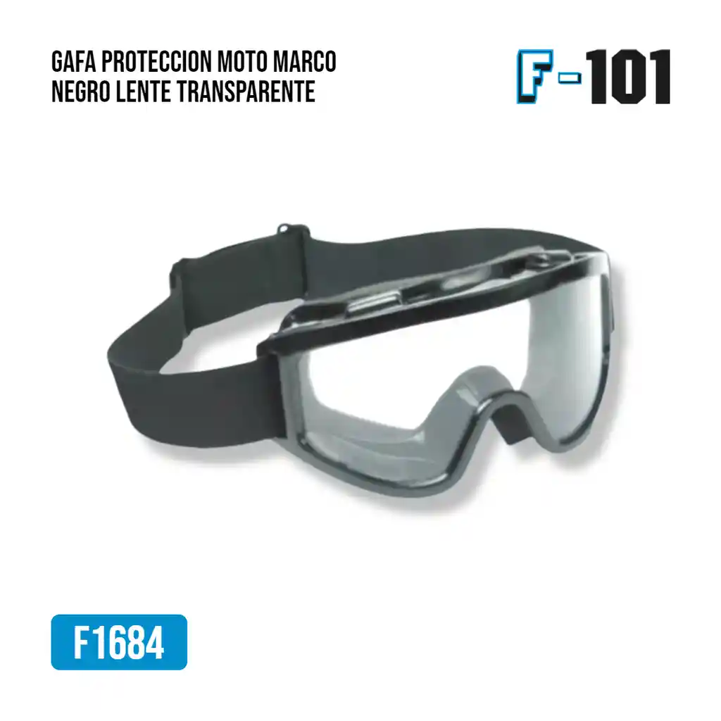 Gafa Deportiva Moto Marco Negro Lente Transparente
