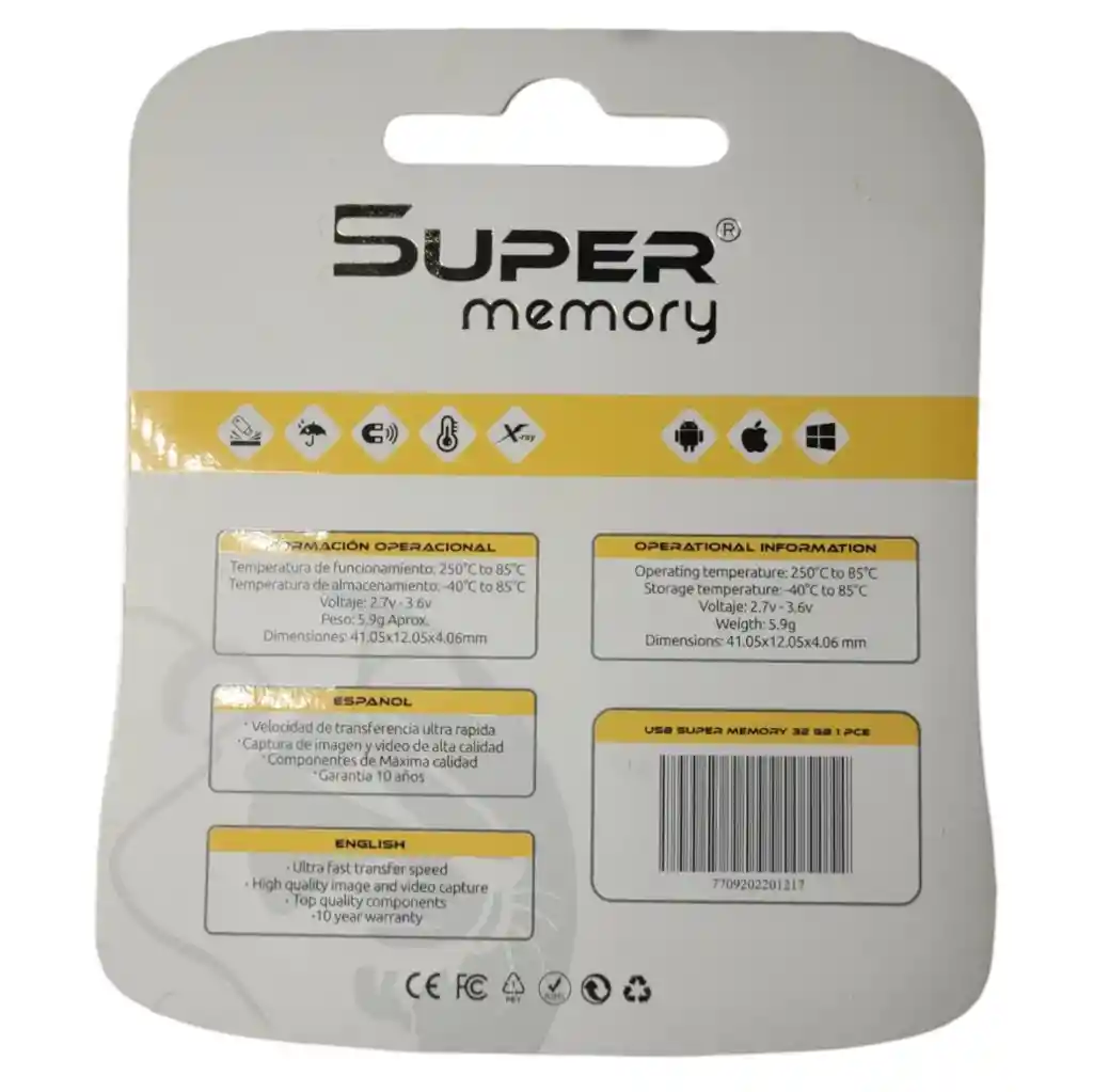 Memoria Usb De 32 Gb Super Memory