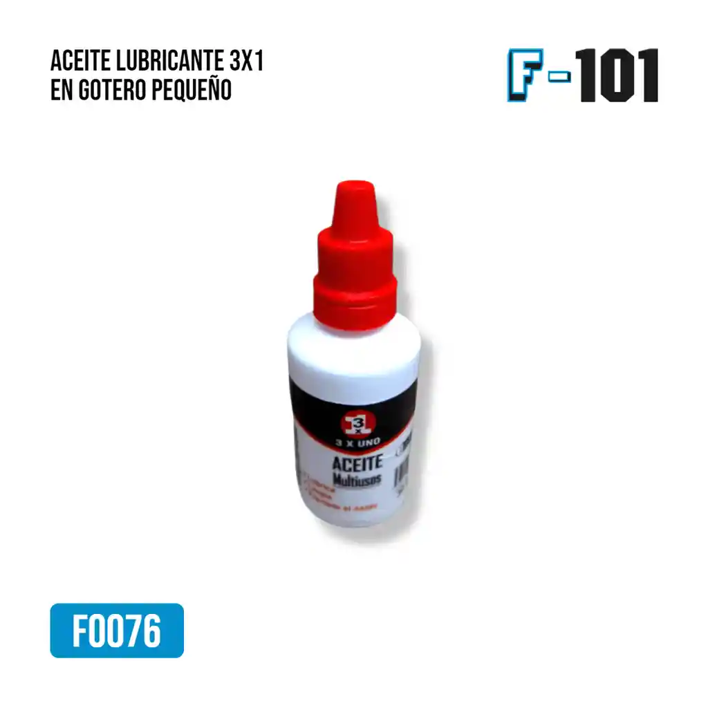 Aceite Lubricante 3x1 En Gotero Pequeño
