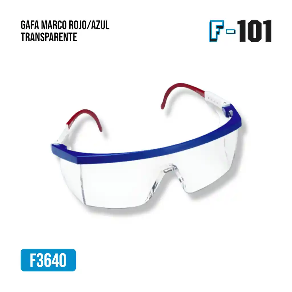 Gafa Marco Rojo Azul - Transparente