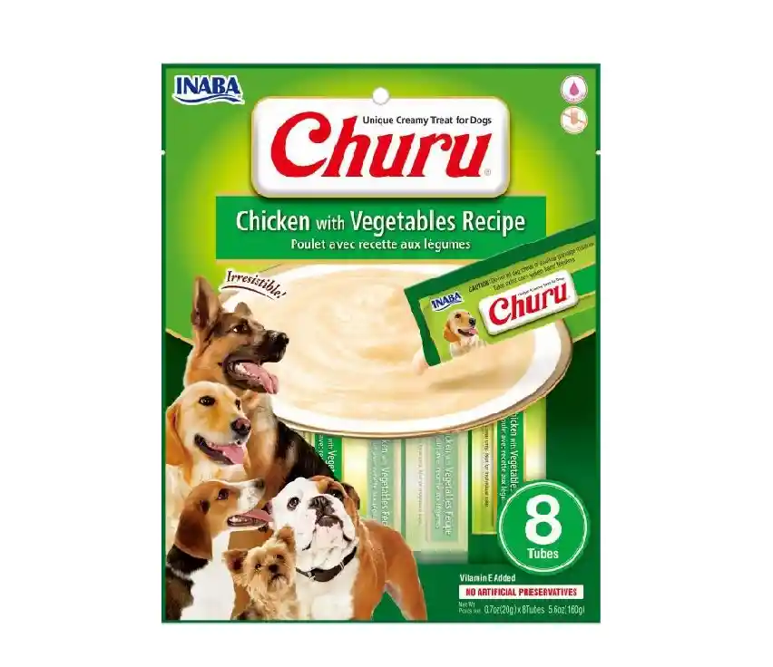 Churu Dogs Pollo Con Vegetales X 8unidades