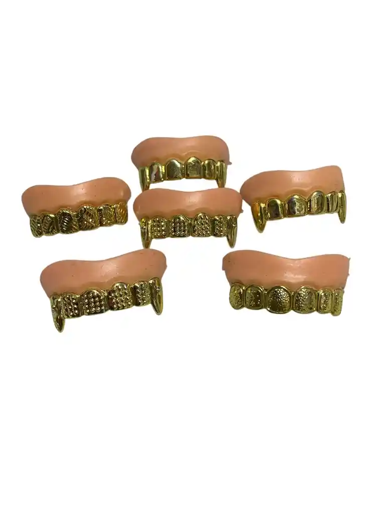 Dientes Halloween Dorados X6