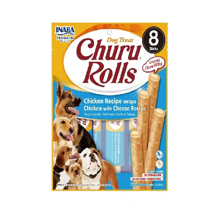 Churu Dogs Rolls Pollo Con Queso X 8unidades