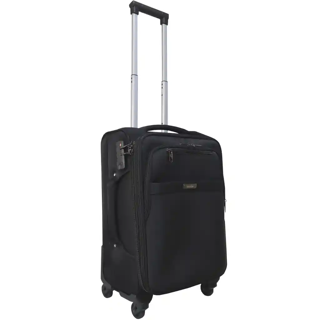 Maleta De Viaje Pequeña 20 Pulgadas Valdor Sr Black