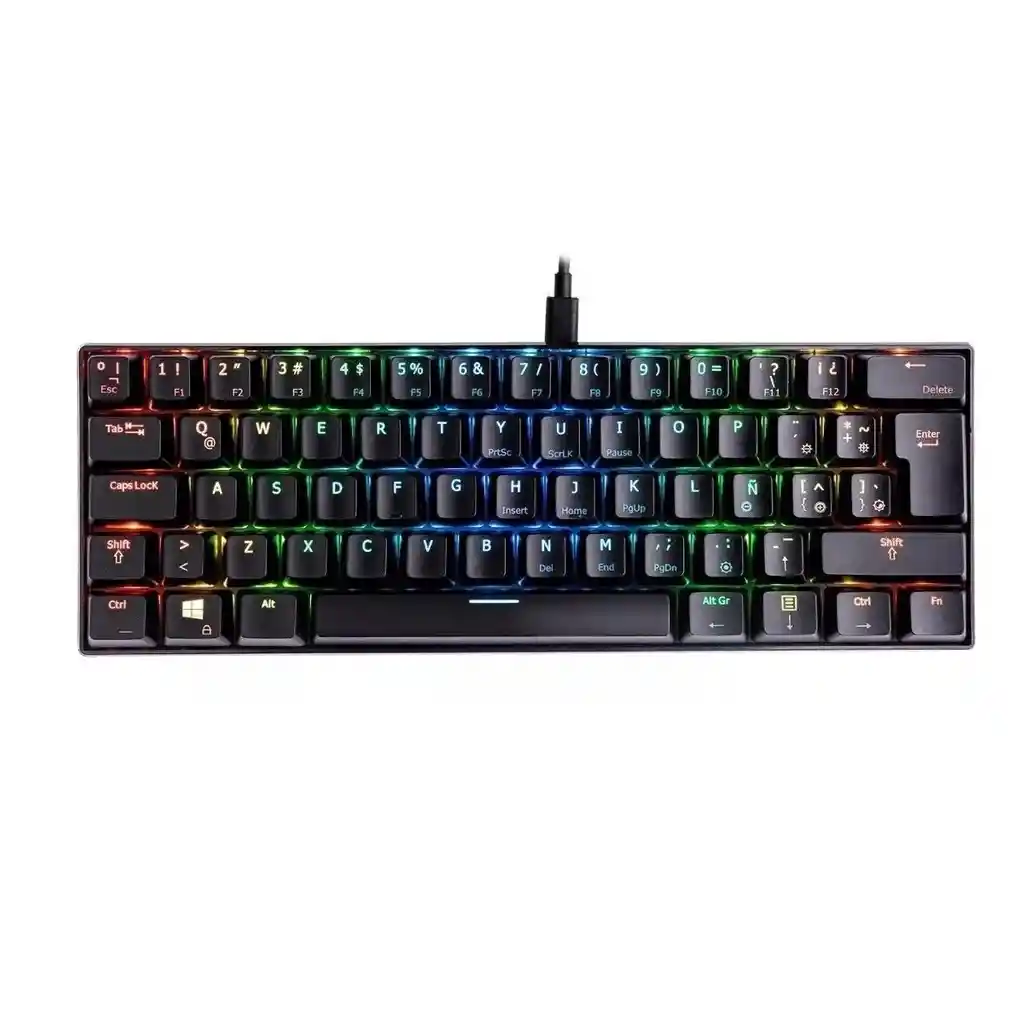 Teclado Mecanico Rgb Al 60% Vsg Mintaka | Español Negro