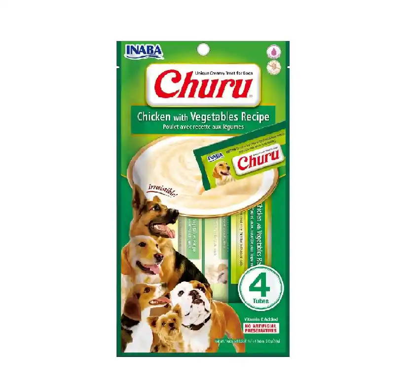 Churu Dogs Pollo Con Vegetales X 4unidades