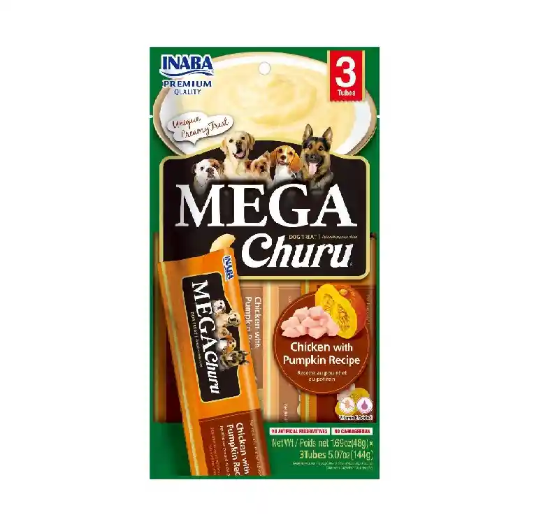 Churu Dogs Mega Churu Pollo Calabaza X 3unidades