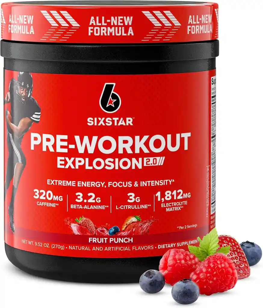 Sixstar Preentreno Explosion Fruit Punch 30 Servicios