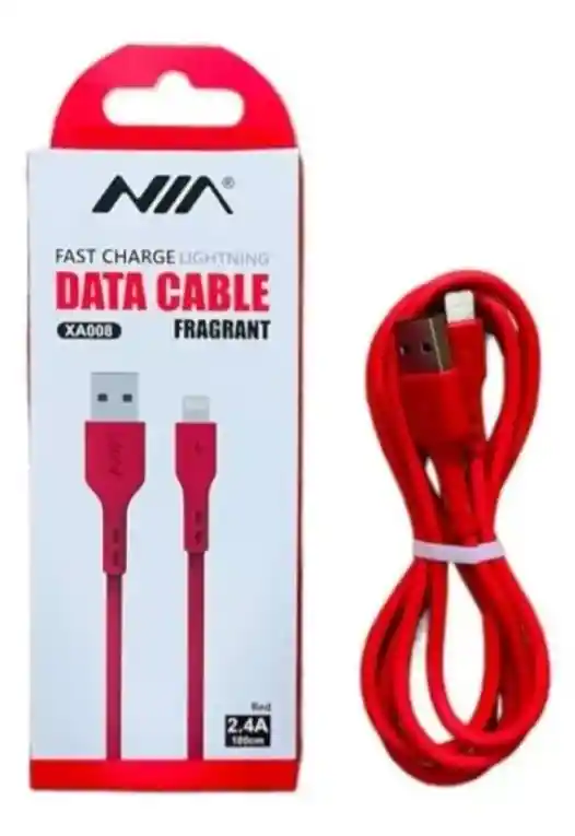 Cable De Carga Y Datos Nia Iphone Lightning Redondo Xa-008