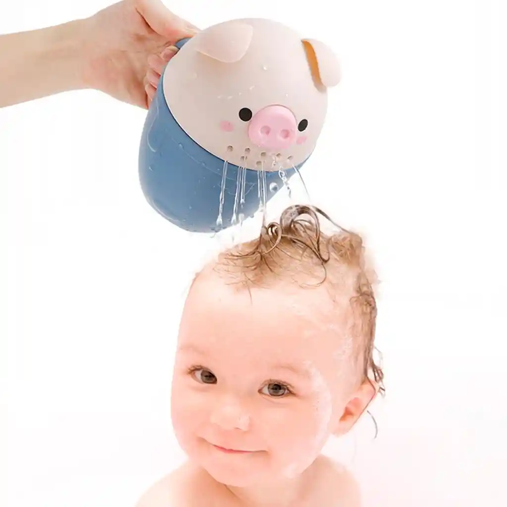 Regadera Didáctica De Cerdito, Material De Alta Calidad Y Diseño Encantador Azul
