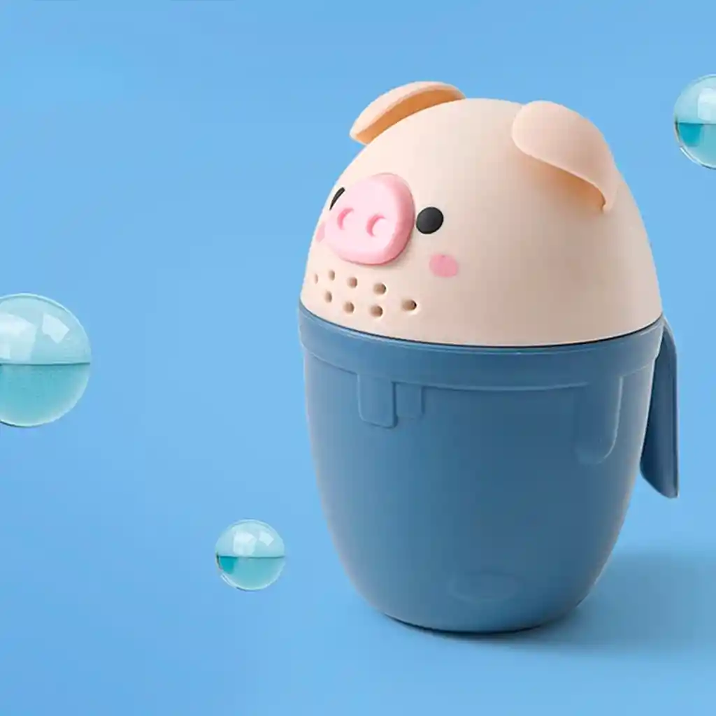 Regadera Didáctica De Cerdito, Material De Alta Calidad Y Diseño Encantador Azul